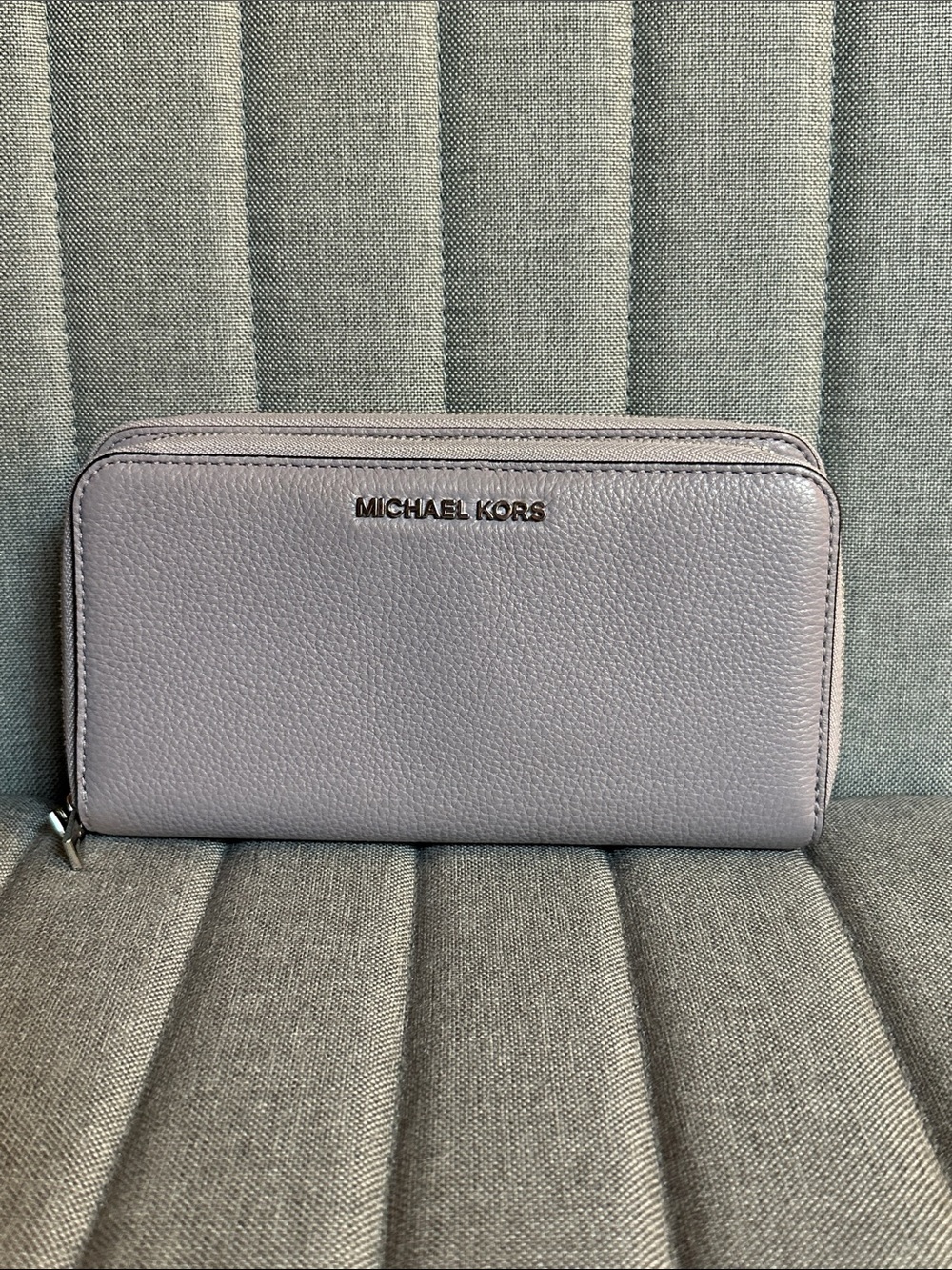 Michael Kors Lavender Saffiano Zip Wallet